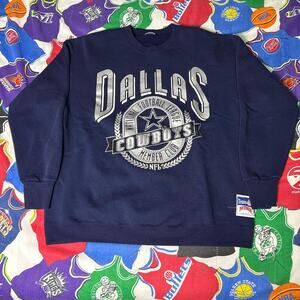 VTG 1990s NFL Dallas Cowboys Super Bowl Football Crewneck Sweater Mens Sz XL